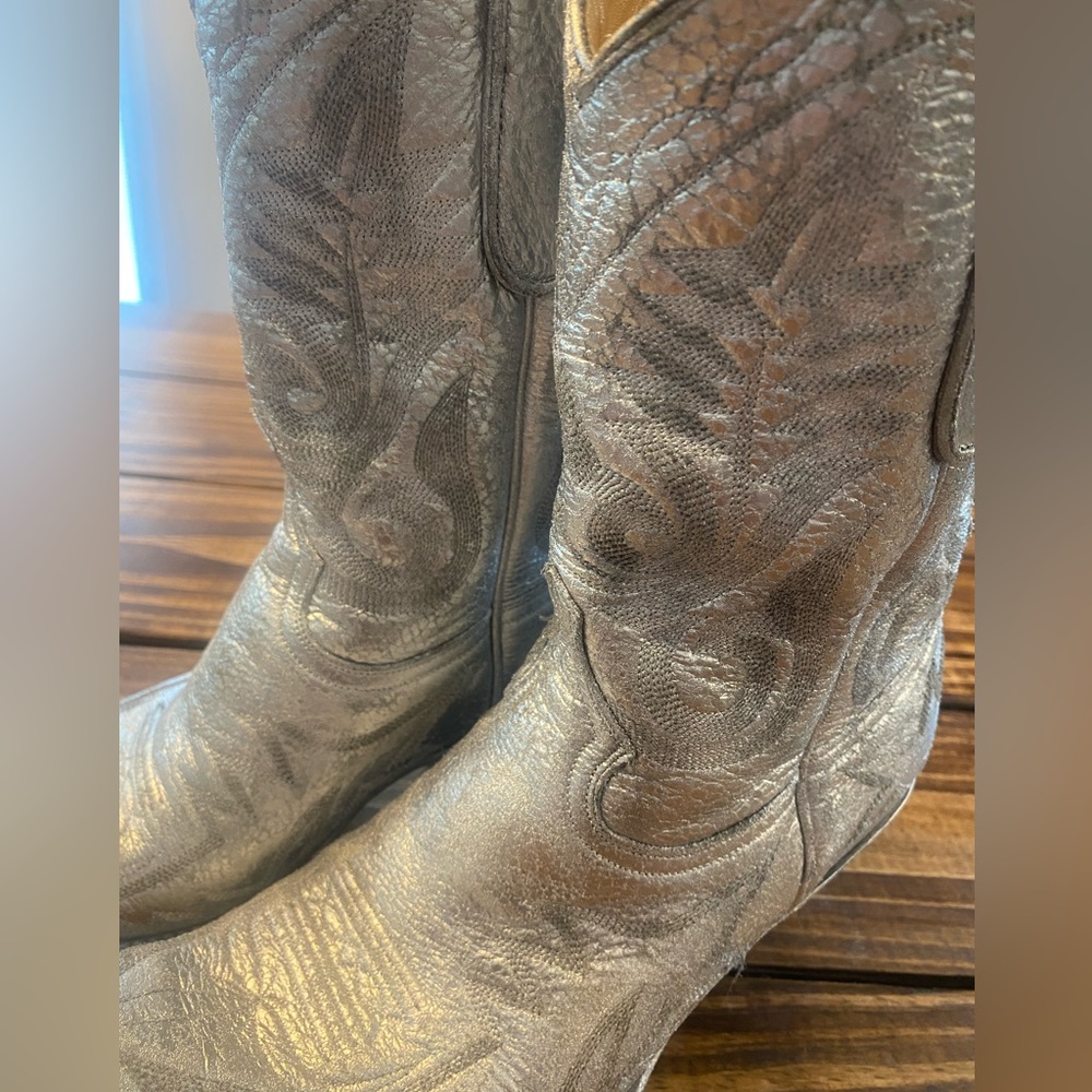 Old Gringo Silver Distressed Cowboy Boots!!! - Picture 3 of 10